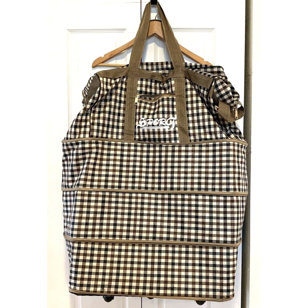 Sport Expandable Extra Large Travel Nylon Duffel Bag with Wheels Waterproof